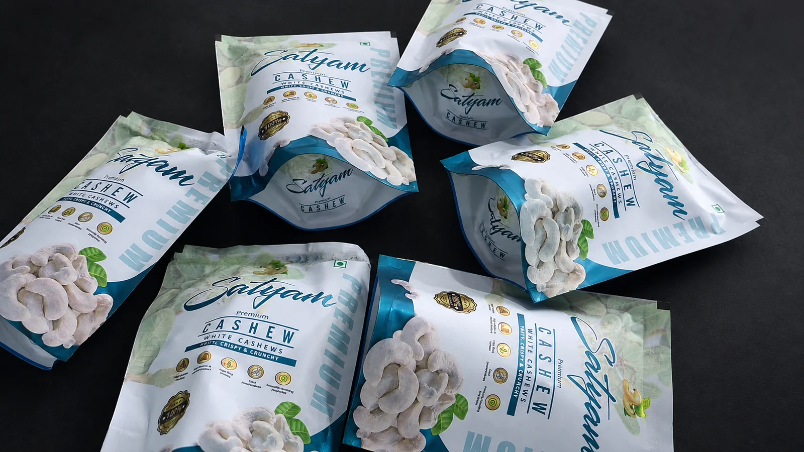 Packed Satyam cashew products